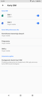 Obsługa dwóch kart SIM | Połączenia głosowe