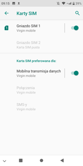 Ustawienia dwóch kart SIM | Połączenia głosowe