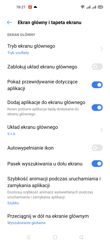 Funkcje związane z ustawieniami ekranu i personalizacją