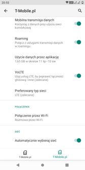 Ustawienia dwóch kart SM | Połączenia głosowe