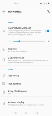 Elementy związane z ustawieniami wyświetlacza