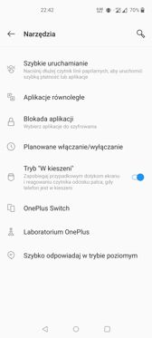 Inne funkcje interfejsu