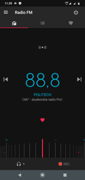Ustawienia dźwięku | Muzyka Play | Radio FM | Efekty dźwiękowe działające z poziomu odtwarzacza muzyki i radia