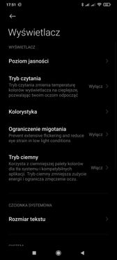 Ustawienia wyświetlacza | Funkcje MIUI związane z interfejsem