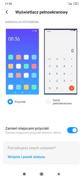 Ustawienia związane z wyglądem, obsługą i personalizacją interfejsu