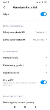 Ustawienia dwóch kart SIM | Połączenia głosowe