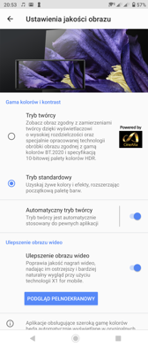 Ustawienia ekranu | Wybrane funkcje i gesty