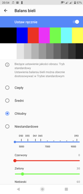 Ustawienia ekranu | Wybrane funkcje i gesty