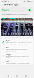 Odtwarzacz muzyki | Ustawienia dźwięku