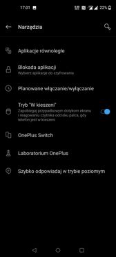 Wybrane elementy personalizacji i funkcje OxygenOS
