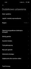 Menu ustawień
