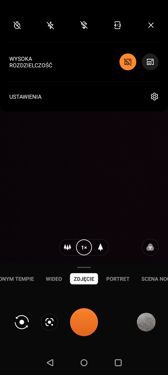 Interfejs aplikacji aparatu