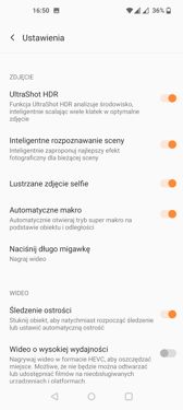 Interfejs aplikacji aparatu
