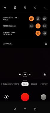 Interfejs aplikacji aparatu