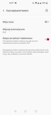 Ustawienia związane z baterią i ładowaniem