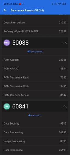 Wynik benchmarku AnTuTu i pomiar temperatury smartfonem CAT S62 Pro