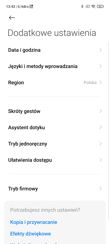 Menu ustawień