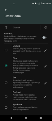 Ustawienia dźwięku