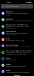 Menu ustawień