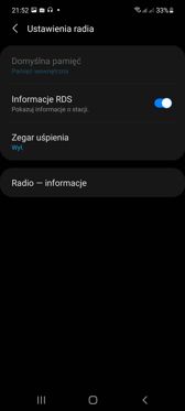 Ustawienia dźwięku | Radio FM
