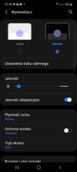 Ustawienia wyświetlacza i wybrane funkcje One UI