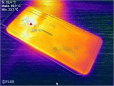 Wentylator włączony i wyłączony. Widać wyraźną różnicę temperatury