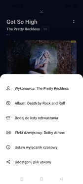 Ustawienia dźwięku | Odtwarzacz muzyki