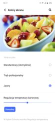 Menu ustawień