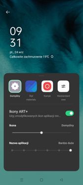 Ustawienia ekranu | Personalizacja | Funkcje interfejsu