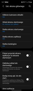 Interfejs na zewnętrznym ekranie