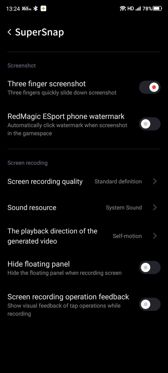 Interfejs Red Magic 6S Pro