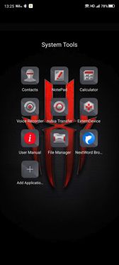 Interfejs Red Magic 6S Pro
