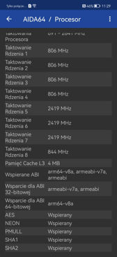 Huawei P50 Pro - konfiguracja sprzętowa (AIDA64)