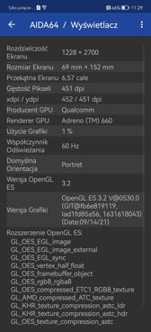 Huawei P50 Pro - konfiguracja sprzętowa (AIDA64)