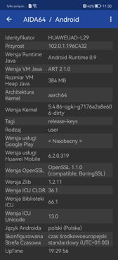 Huawei P50 Pro - konfiguracja sprzętowa (AIDA64)
