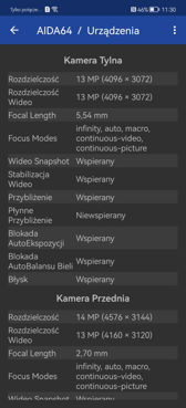 Huawei P50 Pro - konfiguracja sprzętowa (AIDA64)