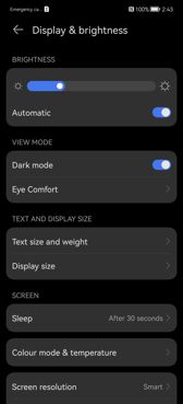 Huawei P50 Pro - ustawienia wyświetlacza