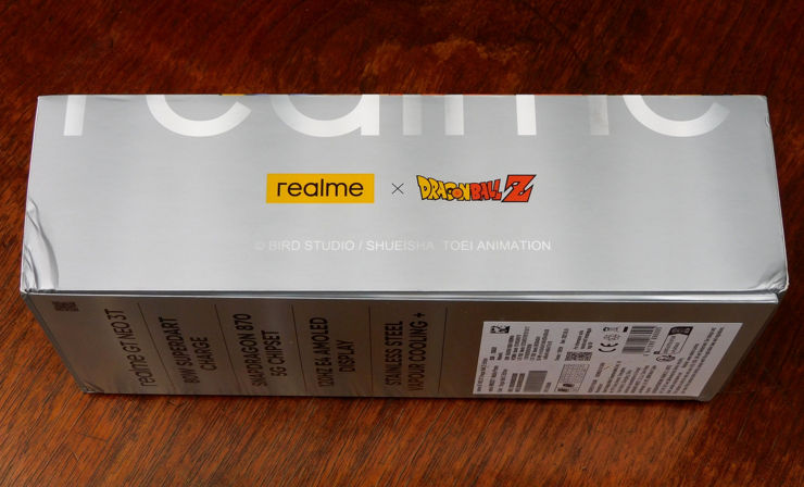 Realme GT Neo3T Dragon Ball Z Edition - nudniejszy bok pudełka