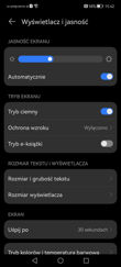 Ustawienia wyświetlania, tryb dla seniora, wiele okien