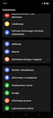 Interfejs Realme 14 Pro+