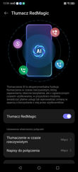 Nubia Red Magic 10 Pro - wybrane elementy ustawień