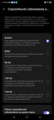 Nubia Red Magic 10 Pro - wybrane elementy ustawień