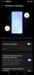 Nubia Red Magic 10 Pro - wybrane elementy ustawień