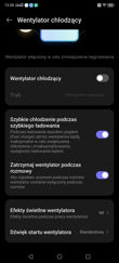 Nubia Red Magic 10 Pro - wybrane elementy ustawień