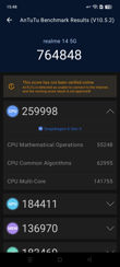Realme 14 5G - wyniki AnTuTu
