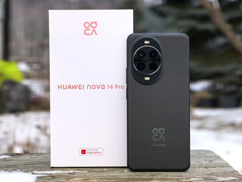 Huawei Nova 14 Pro z pudełkiem z przodu i z tyłu