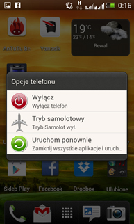 Menu HTC Desire SV