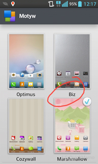 Menu LG L5