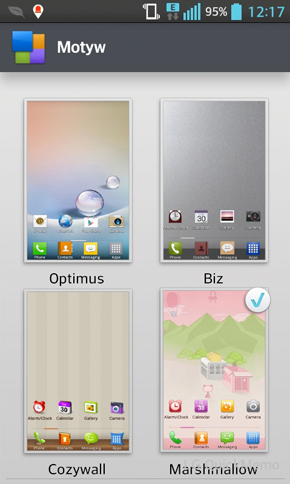 Menu LG L5