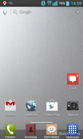 Menu LG L5
